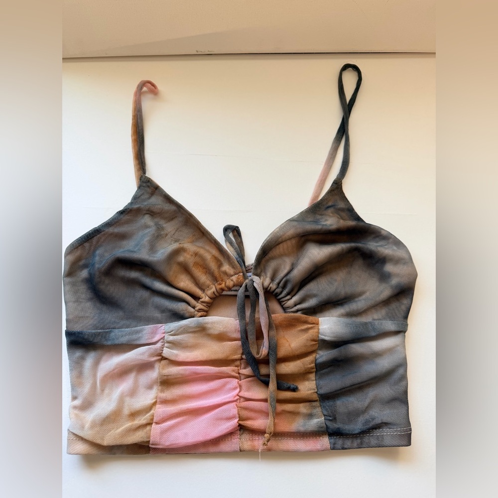 Urban Outfitters Tie-Dye Ruched Front Cami Top